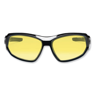 ergodyne® Skullerz Loki Safety Glasses/Goggles, Black Nylon Impact Frame, Yellow Polycarbonate Lens (EGO56050)