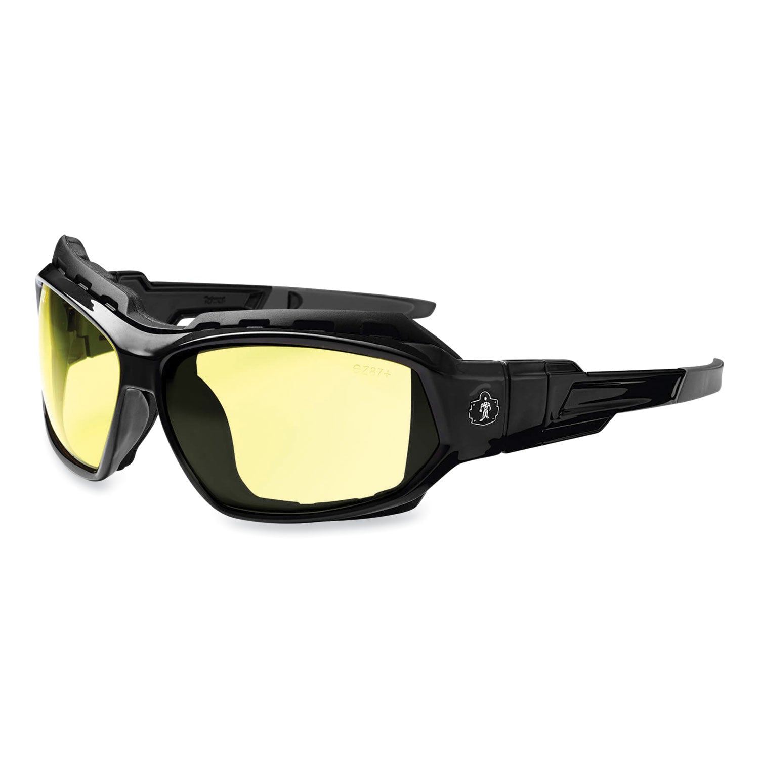 ergodyne® Skullerz Loki Safety Glasses/Goggles, Black Nylon Impact Frame, Yellow Polycarbonate Lens (EGO56050) Default Title product thumbnail