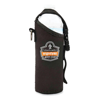 ergodyne® Squids 3775 Can + Bottle Holder Trap, Small, 3.62 x 7.25 x 2.5, Neoprene, Black (EGO19775)