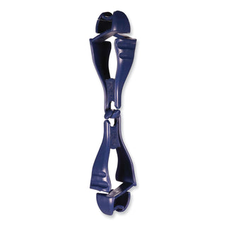 ergodyne® Squids 3400MD Metal Detectable Dual Clip Glove Clip Holder, 1x1x6.5, Acetal Copolymer, Deep Blue (EGO19132)