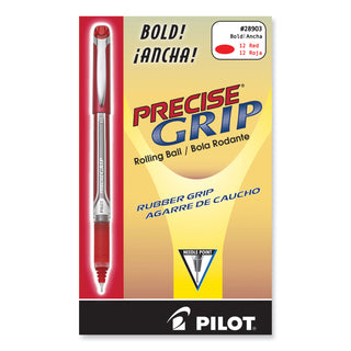 Pilot® Precise Grip Stick Roller Ball Pen, Bold 1mm, Red Ink, Red Barrel (PIL28903BX)