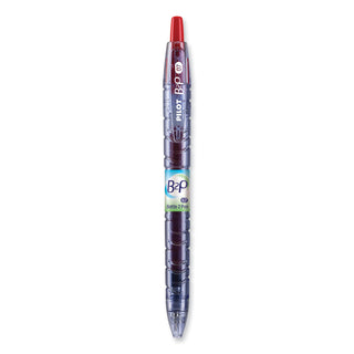 Pilot® B2P Bottle-2-Pen Recycled Retractable Gel Pen, 0.7mm, Red Ink, Translucent Blue Barrel (PIL31602)