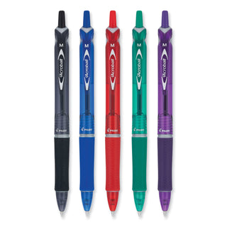 Pilot® Acroball Colors Retractable Ballpoint Pen, 1mm, Assorted Ink/Barrel, 5/Pack (PIL31820)