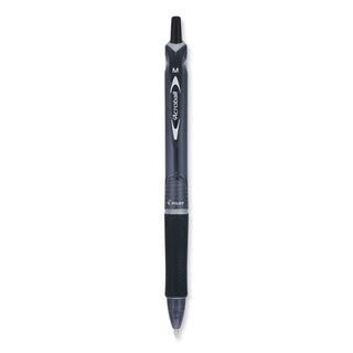 Pilot® Acroball Colors Advanced Ink Hybrid Gel Pen, Retractable, Medium 1 mm, Black Ink, Smoke/Black Barrel (PIL31821)