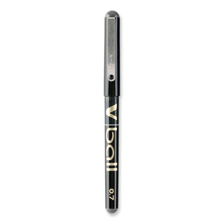 Pilot® VBall Liquid Ink Stick Roller Ball Pen, Fine 0.7mm, Black Ink/Barrel, Dozen (PIL35112)
