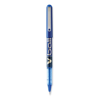 Pilot® VBall Liquid Ink Stick Roller Ball Pen, Fine 0.7mm, Blue Ink/Barrel, Dozen (PIL35113)