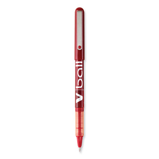 Pilot® VBall Liquid Ink Stick Roller Ball Pen, 0.5mm, Red Ink/Barrel, Dozen (PIL35202)