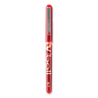 Pilot® VBall Liquid Ink Stick Roller Ball Pen, 0.5mm, Red Ink/Barrel, Dozen (PIL35202)