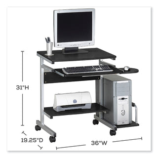 Safco® Eastwinds Series Portrait PC Desk Cart, 36" x 19.25" x 31", Anthracite, Ships in 1-3 Business Days (MLN946ANT)