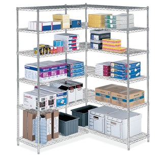 Safco® Extra Wire Shelves for Industrial Wire Shelving Units, 48w x 24d, Gray, 2/Ctn. (SAF5296GR) (SAF5296GR)