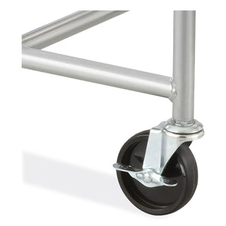 Safco® Sled Base Stack Chair Cart, Metal, 500 lb Capacity, 23.5" x 27.5" x 17", Silver, Ships in 1-3 Business Days (SAF4190SL)