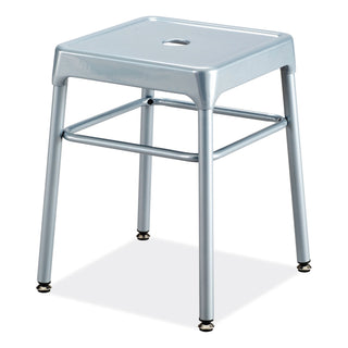 Safco® Steel GuestBistro Stool, Backless, Supports Up to 250 lb, 18" High Silver Seat, Silver Base (SAF6604SL)