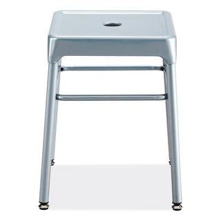 Safco® Steel GuestBistro Stool, Backless, Supports Up to 250 lb, 18" High Silver Seat, Silver Base (SAF6604SL)