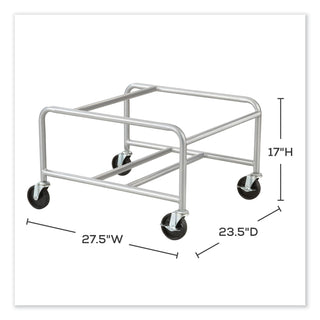 Safco® Sled Base Stack Chair Cart, Metal, 500 lb Capacity, 23.5" x 27.5" x 17", Silver, Ships in 1-3 Business Days (SAF4190SL)