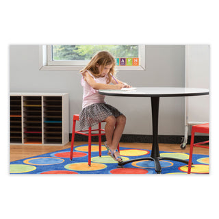 Safco® Steel GuestBistro Stool, Backless, Supports Up to 250 lb, 18" Seat Height, Red Seat, Red Base (SAF6604RD)