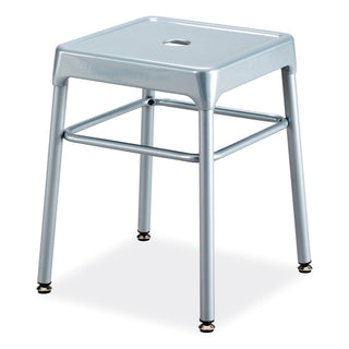 Safco® Steel GuestBistro Stool, Backless, Supports Up to 250 lb, 18" High Silver Seat, Silver Base (SAF6604SL)