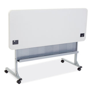 NPS® Flip-N-Store Training Table, Rectangular, 24 x 60 x 29.5, Speckled Gray (NPSBPFT2460)