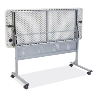 NPS® Flip-N-Store Training Table, Rectangular, 24 x 60 x 29.5, Speckled Gray (NPSBPFT2460)