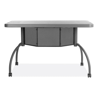 Oklahoma Sound® Teacher's WorkPod Desk, 48" x 24" x 30", Charcoal Slate (NPSTWPD)