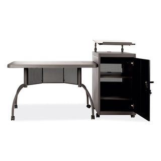 Oklahoma Sound® Teacher's WorkPod Desk and Lectern Kit, 68" x 24" x 41", Charcoal Gray (NPSTWP)