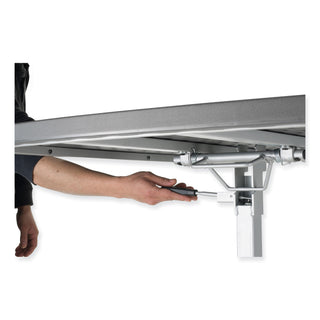 NPS® Cafe Time Adjustable-Height Table, Square, 36w x 36d x 30 to 42h, Charcoal Slate (NPSCTT3042)