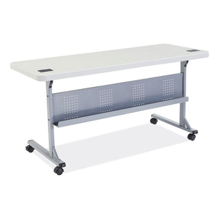 NPS® Flip-N-Store Training Table, Rectangular, 24 x 60 x 29.5, Speckled Gray (NPSBPFT2460)