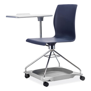 NPS® CoGo Mobile Tablet Chair, Supports Up to 440 lb, 18.75" Seat Height, Blue Seat/Back, Chrome Frame (NPSCOGO04)