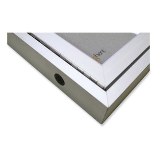 Ghent Enclosed Outdoor Bulletin Board, 72 x 36, Silver Surface, Satin Aluminum Frame (GHEPA33672VX193)