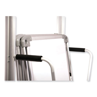Ghent Nexus Easel Whiteboard, 32 x 76.13, White Surface, Satin Aluminum Frame (GHENEX204EP4FR)