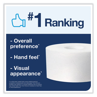 Tork® Coreless High Capacity Bath Tissue, 2-Ply, White, 750 Sheets/Roll, White, 36/Carton (TRK472884)