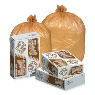 Pitt Plastics Can Liner, 16 gal, 0.35 mil, 32" x 24", Buff, 500/Carton (PITP3310XB)