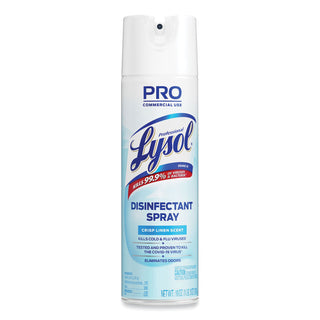Professional LYSOL® Brand Disinfectant Spray, Crisp Linen, 19 oz Aerosol, 12 Cans/Carton (74828RC)