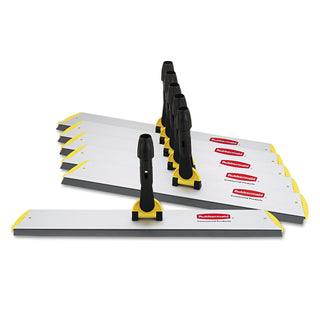 Rubbermaid® Commercial HYGEN™ HYGEN Quick Connect S-S Frame, Squeegee, 24w x 4 1/2d, Aluminum, Yellow (RUBQ570)