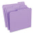 Universal® Reinforced Top-Tab File Folders, 1/3-Cut Tabs: Assorted, Letter Size, 1" Expansion, Violet, 100/Box (UNV16165)