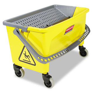 Rubbermaid® Commercial HYGEN™ HYGEN Press Wring Bucket for Microfiber Flat Mops, 43 qt, Yellow (RCPQ90088)