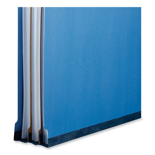 Universal® Bright Colored Pressboard Classification Folders, 2" Expansion, 2 Dividers, 6 Fasteners, Legal Size, Cobalt Blue, 10/Box (UNV10311)