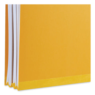 Universal® Bright Colored Pressboard Classification Folders, 2" Expansion, 2 Dividers, 6 Fasteners, Legal Size, Yellow Exterior, 10/Box (UNV10314)