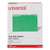 Universal® Interior File Folders, 1/3-Cut Tabs: Assorted, Letter Size, 11-pt Stock, Green, 100/Box (UNV12302)