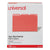 Universal® Interior File Folders, 1/3-Cut Tabs: Assorted, Letter Size, 11-pt Stock, Red, 100/Box (UNV12303)