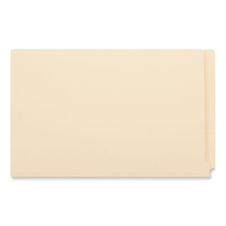 Universal® Reinforced End Tab Fastener Folders, 0.75" Expansion, 2 Fasteners, Legal Size, Manila Exterior, 50/Box (UNV13220)
