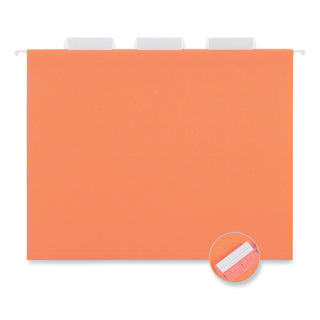 Universal® Deluxe Bright Color Hanging File Folders, Letter Size, 1/5-Cut Tabs, Assorted Colors, 25/Box (UNV14121)