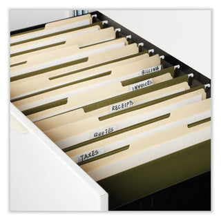 Universal® Box Bottom Hanging File Folders, 3" Capacity, Legal Size, 1/5-Cut Tabs, Standard Green, 25/Box (UNV14153)