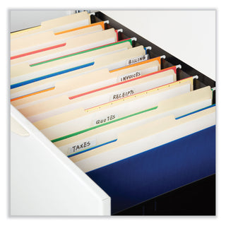 Universal® Deluxe Bright Color Hanging File Folders, Legal Size, 1/5-Cut Tabs, Blue, 25/Box (UNV14216)