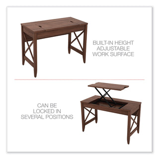 Alera® Sit-to-Stand Table Desk, 47.25w x 23.63d x 29.5 to 43.75h, Modern Walnut (ALELD4824WA)