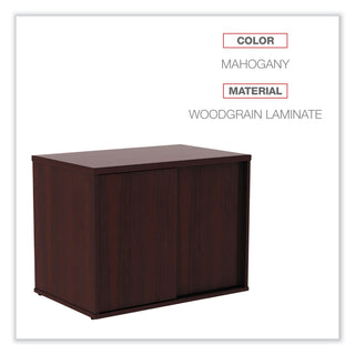 Alera® Open Office Low Storage Cab Cred, 29 1/2w x 19 1/8d x 22 7/8h, Mahogany (ALELS593020MY)