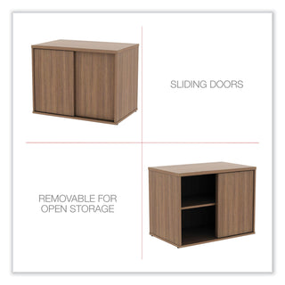 Alera® Open Office Low Storage Cabinet Credenza, 29 1/2 x 19 1/8x 22 7/8, Walnut (ALELS593020WA)