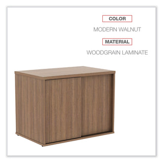 Alera® Open Office Low Storage Cabinet Credenza, 29 1/2 x 19 1/8x 22 7/8, Walnut (ALELS593020WA)