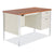 Alera® Single Pedestal Steel Desk, Metal Desk, 45.25w x 24d x 29.5h, Cherry/Putty (ALESD4524PC)