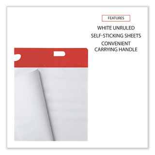 Universal® Self-Stick Easel Pad, Unruled, 25 x 30, White, 30 Sheets, 2/Carton (UNV35603)