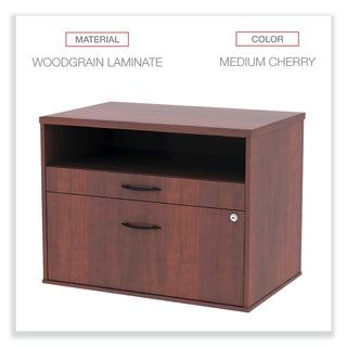Alera® Open Office Series Low File Cabient Credenza, 29.5w x 19.13d x 22.88h, Medium Cherry (ALELS583020MC)